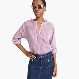 J.CREW Point Sur Popover Shirt - Lilac - 8